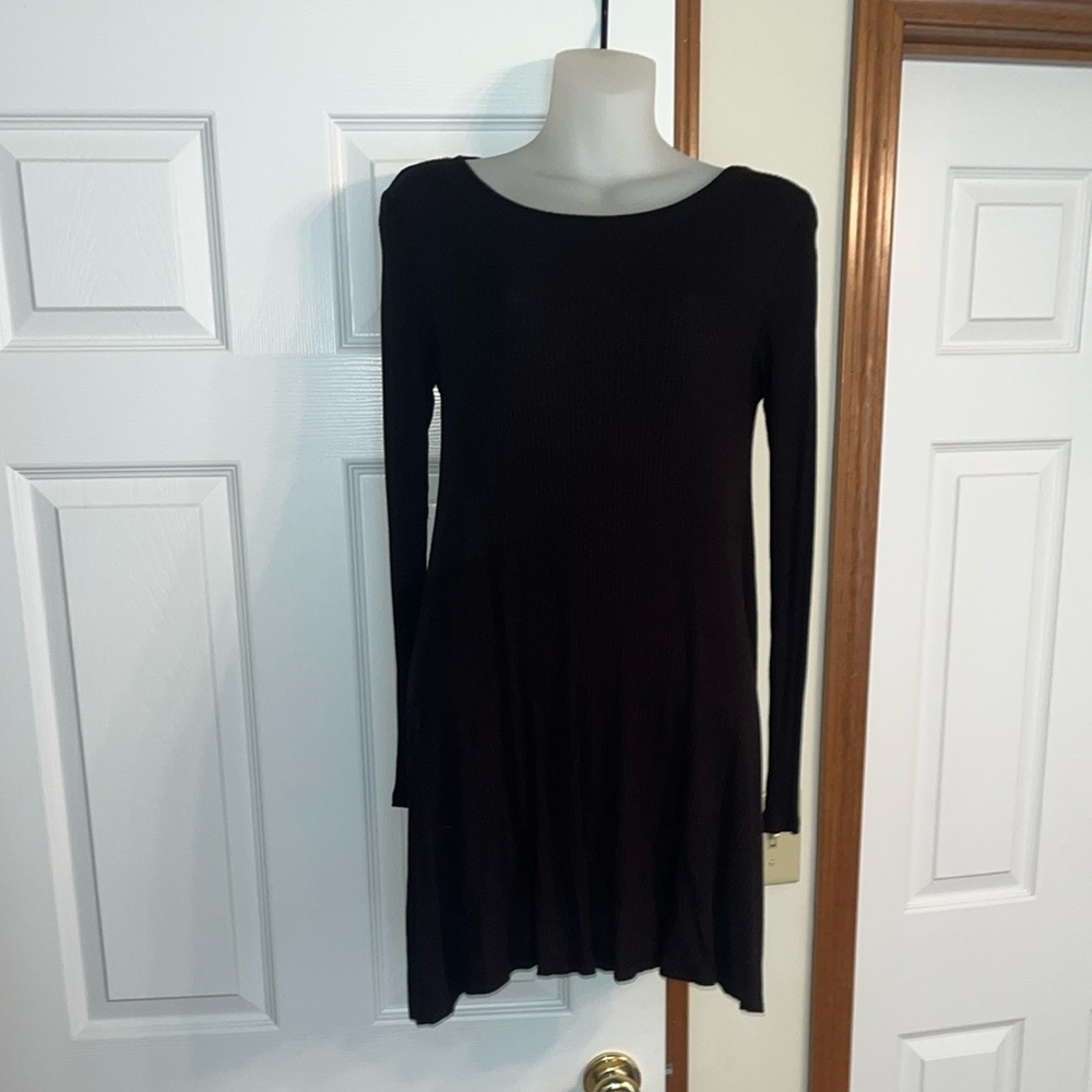 Love, Fire Black Long Sleeve Dress